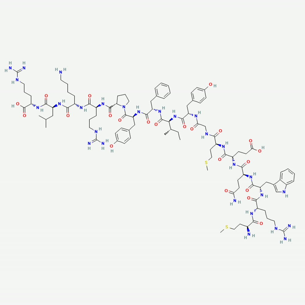 Estructura molecular de MOTS-c · fuente PubChem CID 146675088